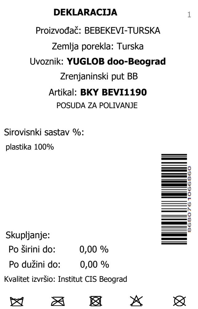 Bebekevi plastična sklopiva kofica za polivanje roze BEVI1190 deklaracija
